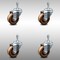 Service Caster 3 Inch SS High Temp Phenolic Wheel Swivel 3/8 Inch Threaded Stem Caster Set SCC SCC-SSTS20S314-PHSHT-381615-4 - alternate 1